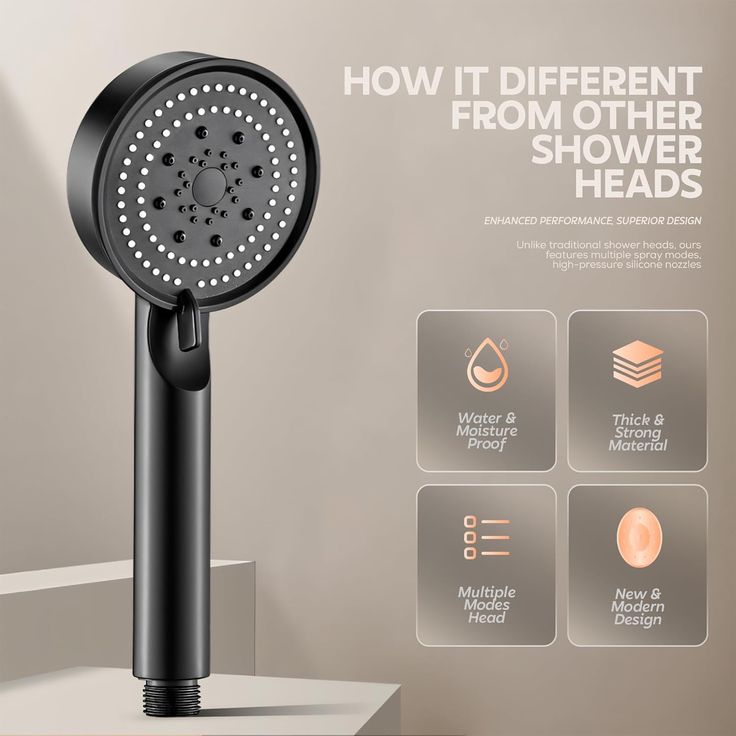 5 Functions High Pressure Hand Shower
